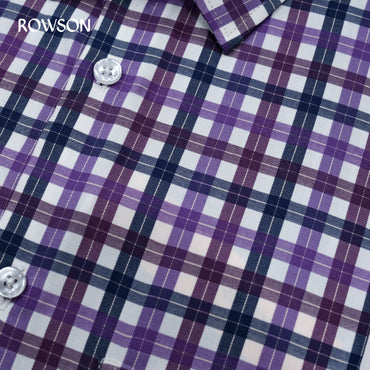Violet Check Formal Shirt