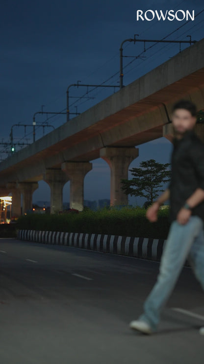 Indian Casual Stitched Party Full Shirt - Black