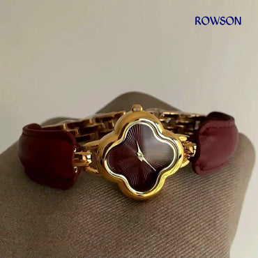 Clover-Shaped Gold Women's Watch